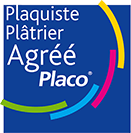 Logo Plaquiste agréé Placo